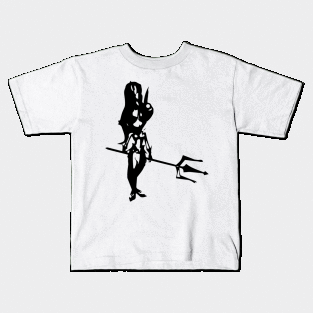 Mermaid minimal silhouette white Kids T-Shirt